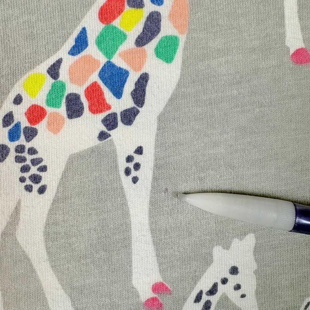 Mini Boden Giraffe Dress Kids 6-7Y Gray Good Short Sleeve Cotton Pockets - Picture 7 of 11